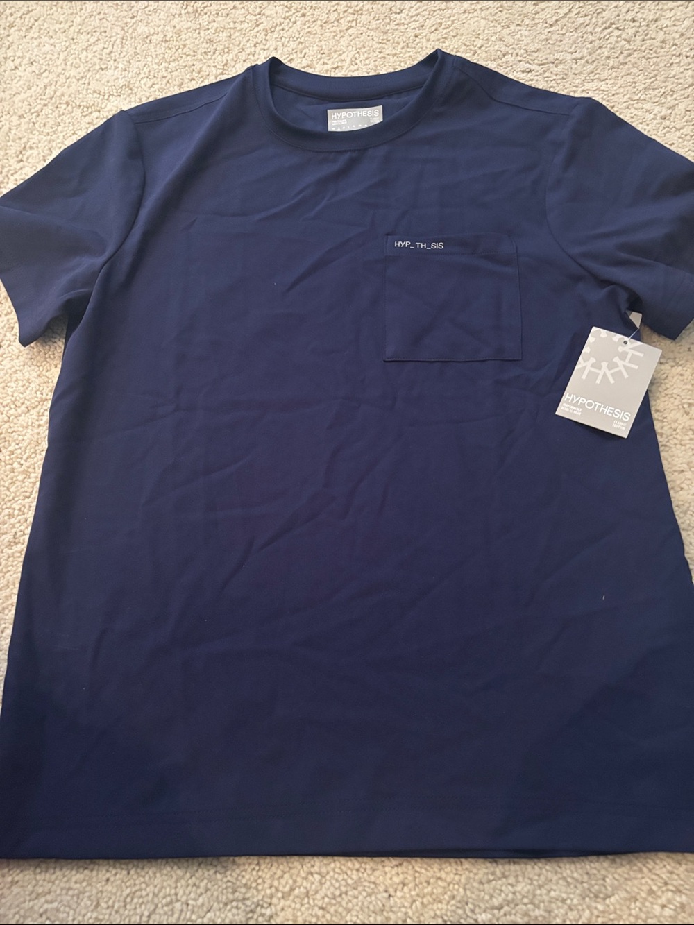 NWT Hypothesis Medical Navy Short Sleeve Pocket Tee